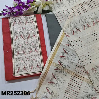 Pink handloom cotton salwar material mr252306-Neidhal