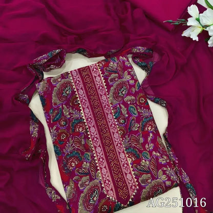 Pink jam cotton salwar material ag251016-Neidhal