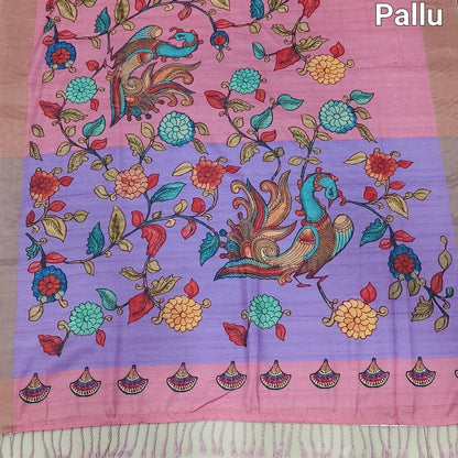 Pink kalamkari fancy soft silk saree ns108-Neidhal