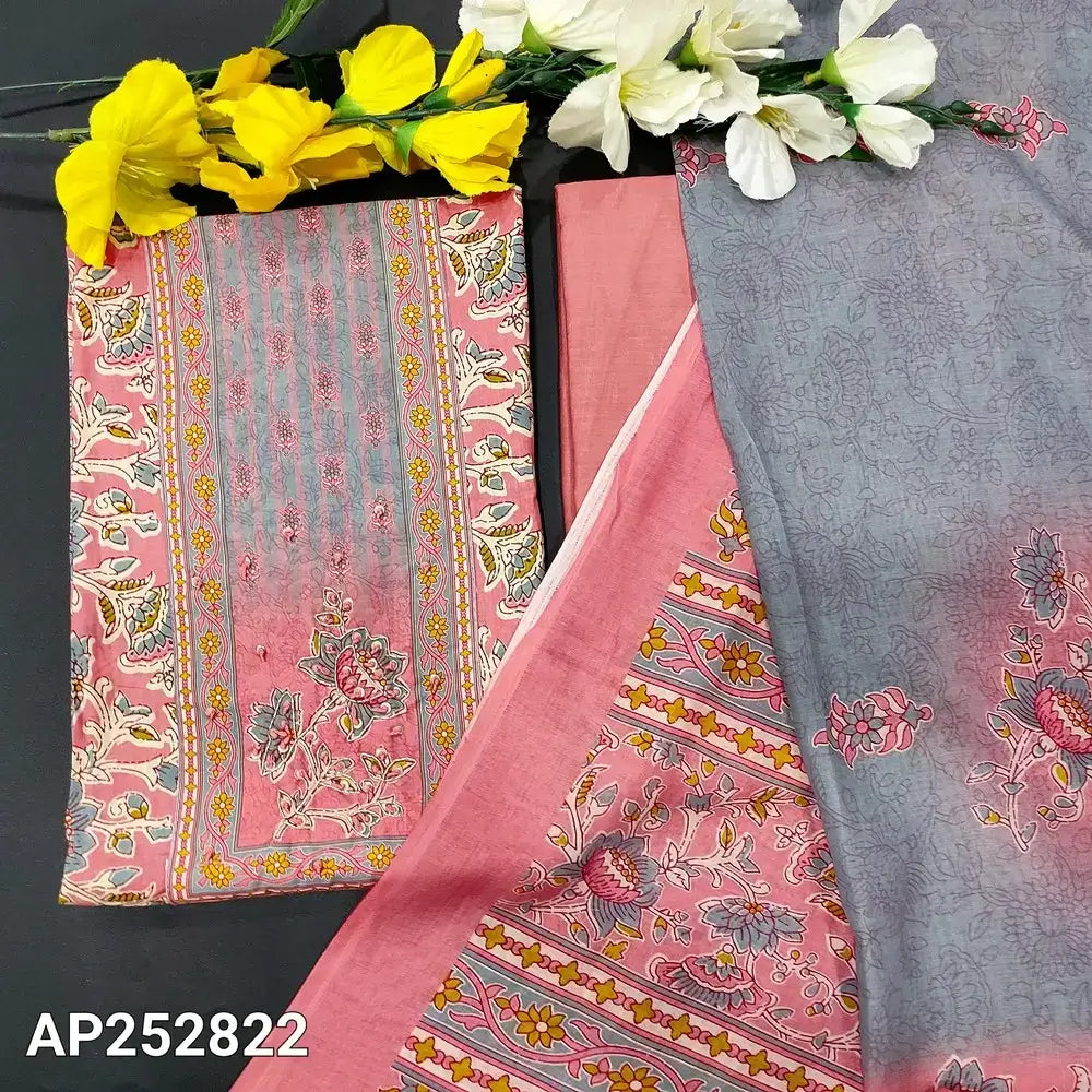 Pink kalamkari printed soft cotton salwar material ap252822-Neidhal
