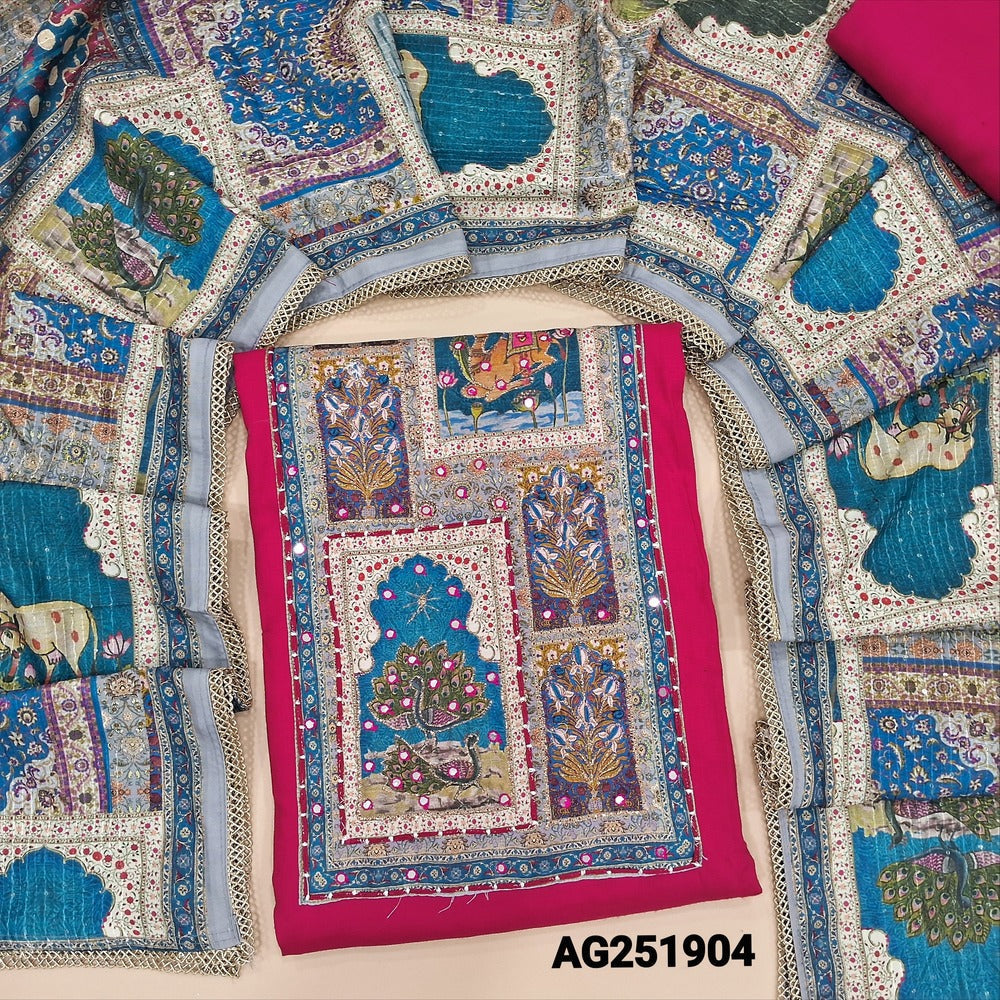 Pink liquid fabric salwar material ag251904 Neidhal