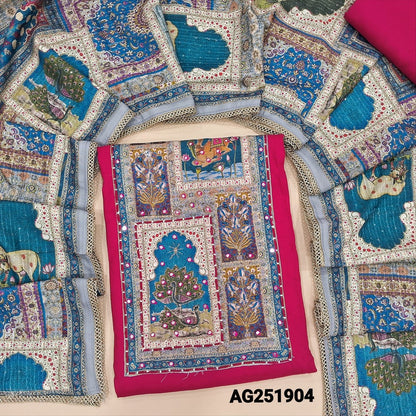 Pink liquid fabric salwar material ag251904 Neidhal