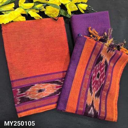 Pink peach south handloom cotton salwar material my250105-Neidhal