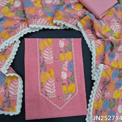 Pink premium handloom cotton salwar material jn252714-Neidhal