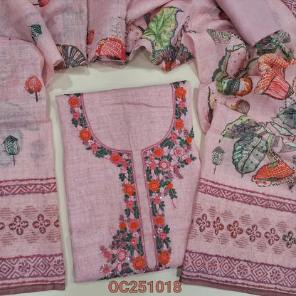 pink premium linen salwar material OC251016-Neidhal