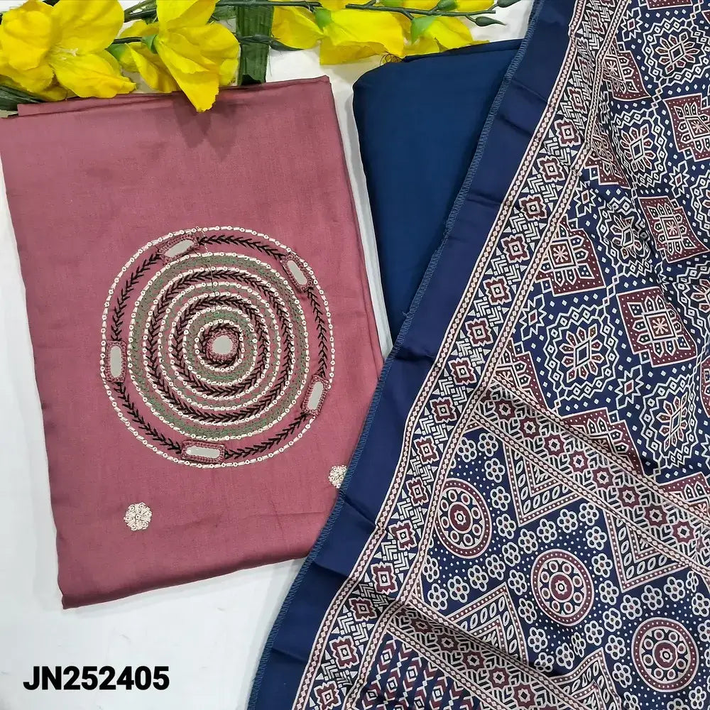 Pink premium satin cotton salwar material jn252405-Neidhal