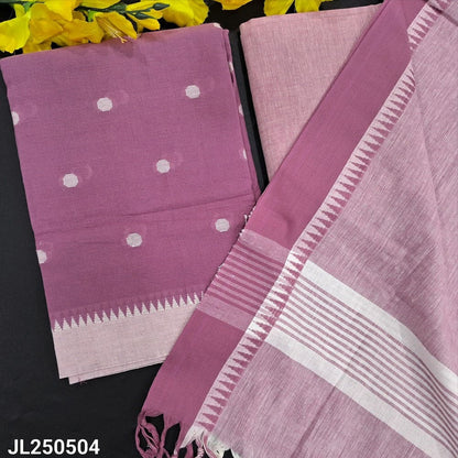 Pink premium south handloom cotton salwar material jl250504-Neidhal