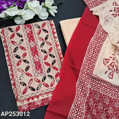 Pink printed cotton salwar material ap253012-Neidhal