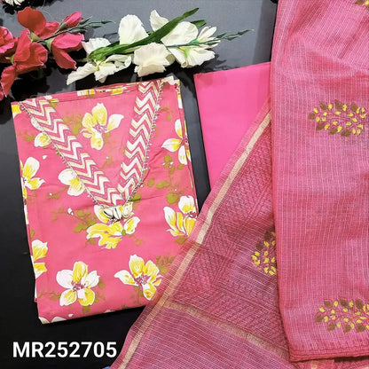 Pink printed cotton salwar material mr252705-Neidhal