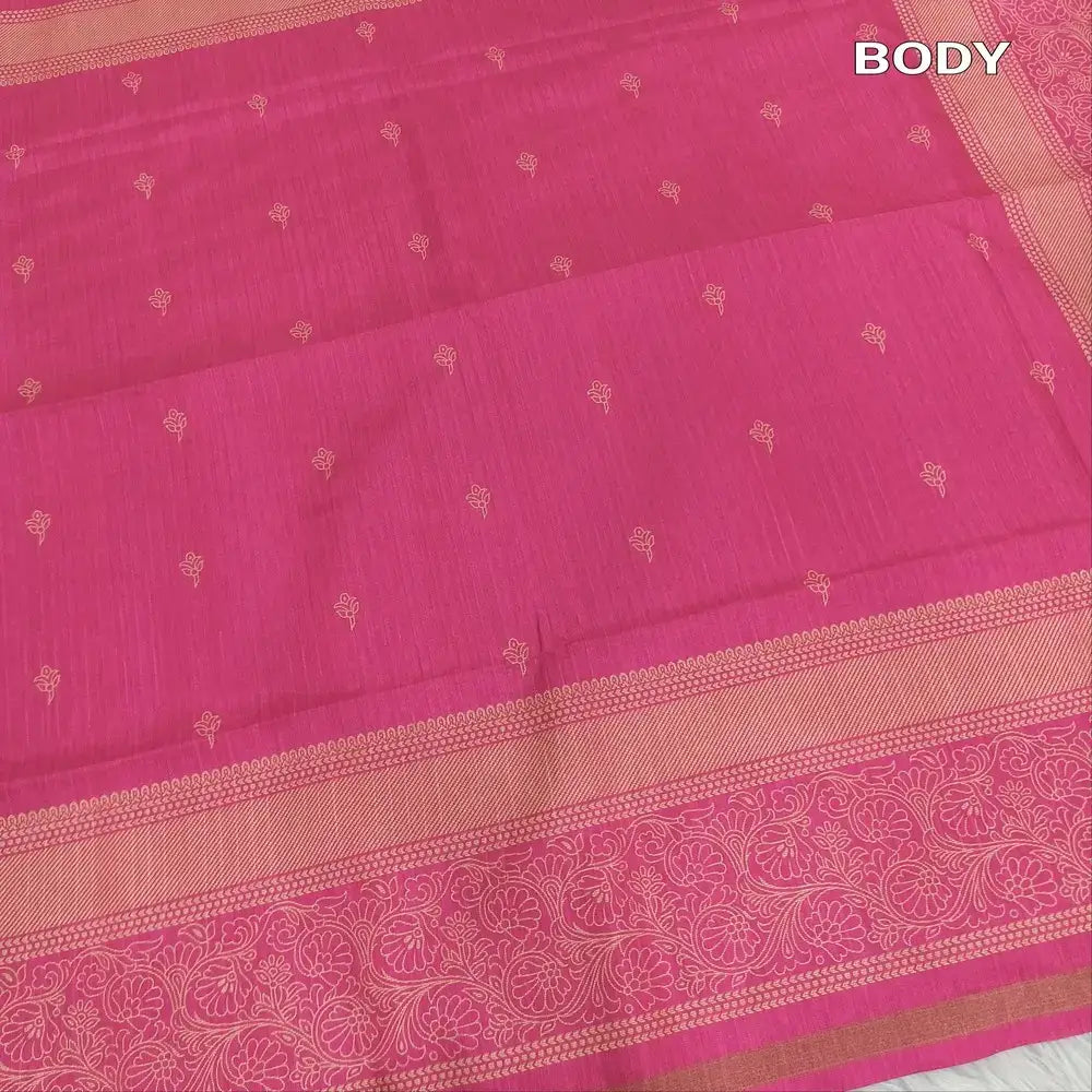 Pink printed fancy chappa silk saree ns173-Neidhal