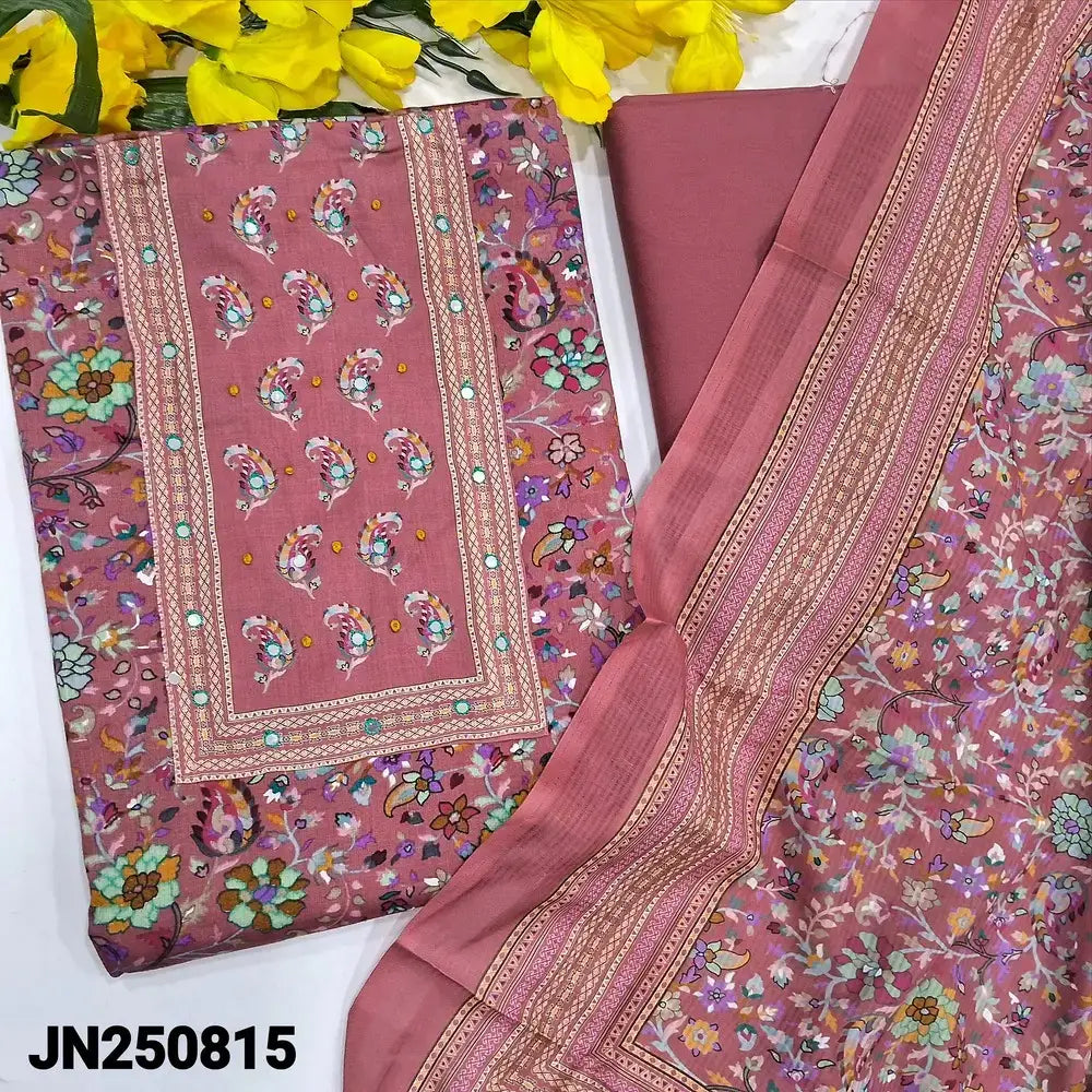 Pink printed premium satin cotton salwar material jn250815-Neidhal