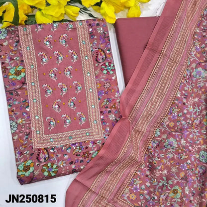 Pink printed premium satin cotton salwar material jn250815-Neidhal