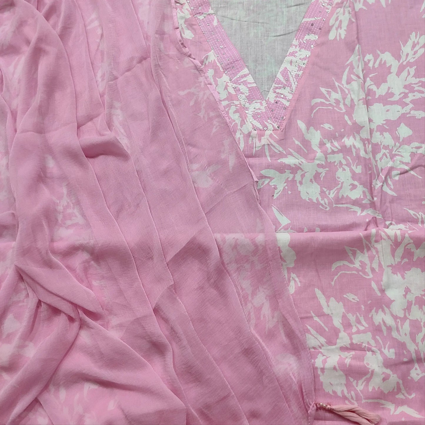 Pink printed pure cotton salwar material mr252915-Neidhal