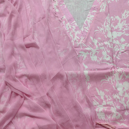 Pink printed pure cotton salwar material mr252915-Neidhal