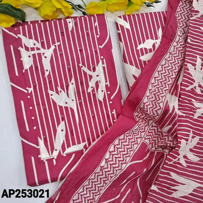 Pink printed soft cotton salwar material ap253021-Neidhal