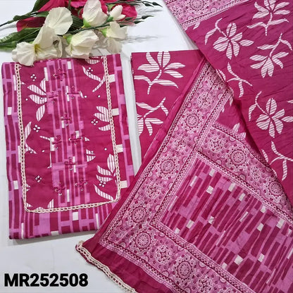 Pink printed soft cotton salwar material mr252508-Neidhal