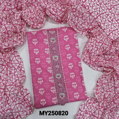 Pink printed soft cotton salwar material my250820-Neidhal