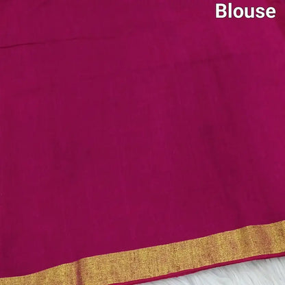 Pink pure linen saree ns127-Neidhal