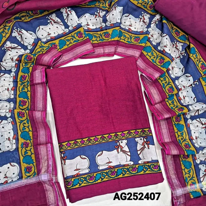 Pink pure maheshwari silk salwar material ag252407 Neidhal