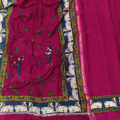 Pink pure maheshwari silk salwar material ag252407 Neidhal