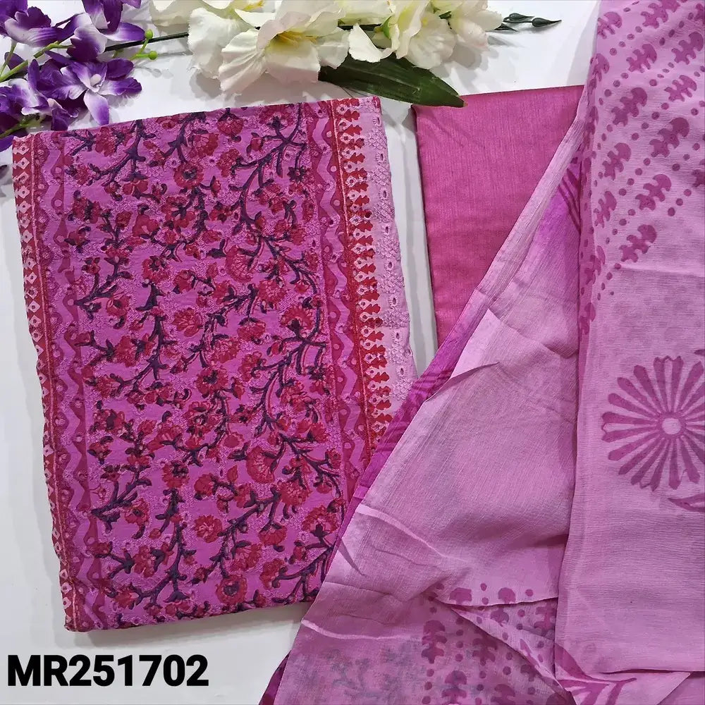 Pink schiffli embroidered cotton salwar material mr251702-Neidhal