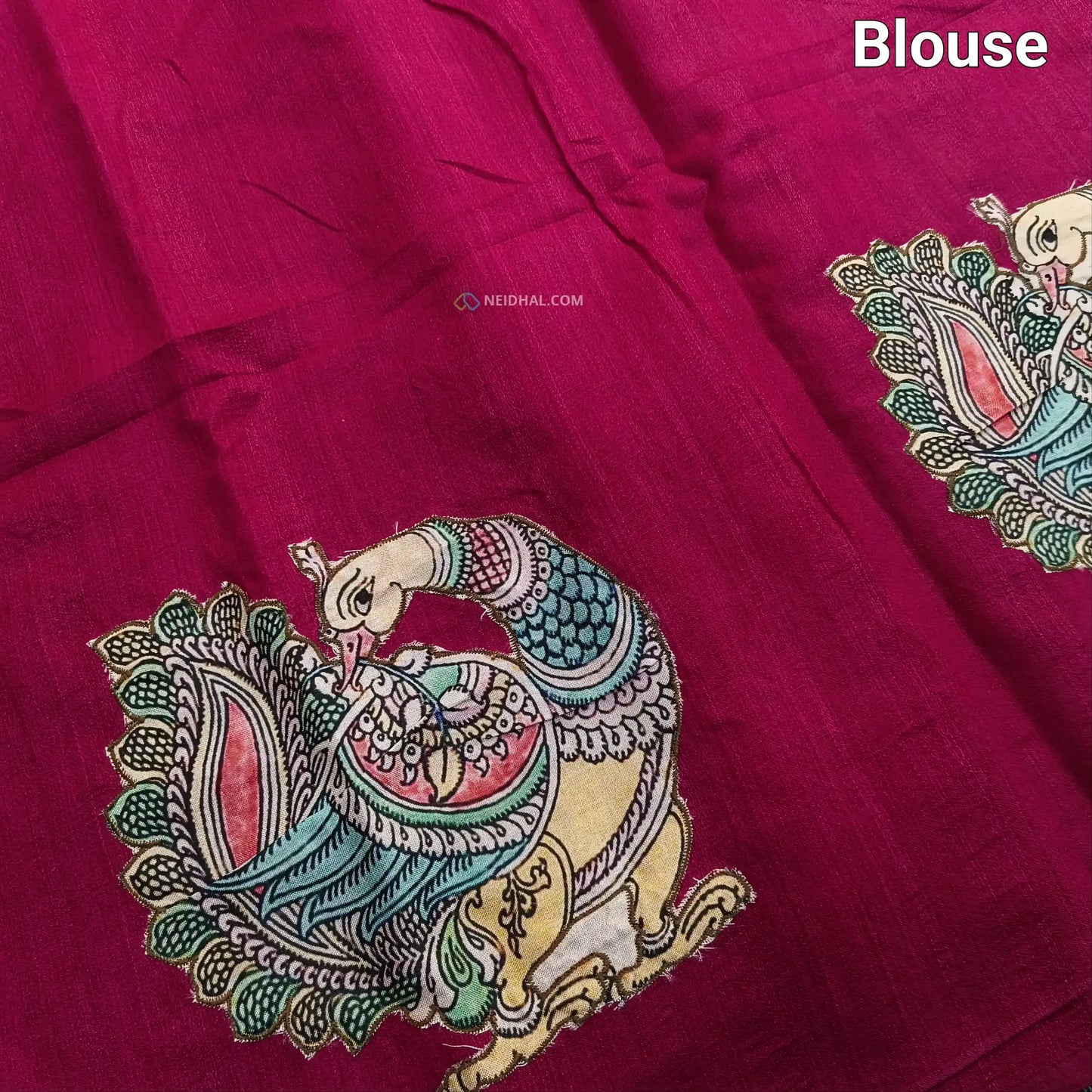 Pink semi jute silk saree ns30-Neidhal