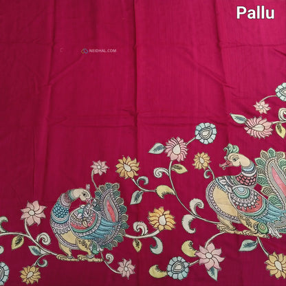 Pink semi jute silk saree ns30-Neidhal