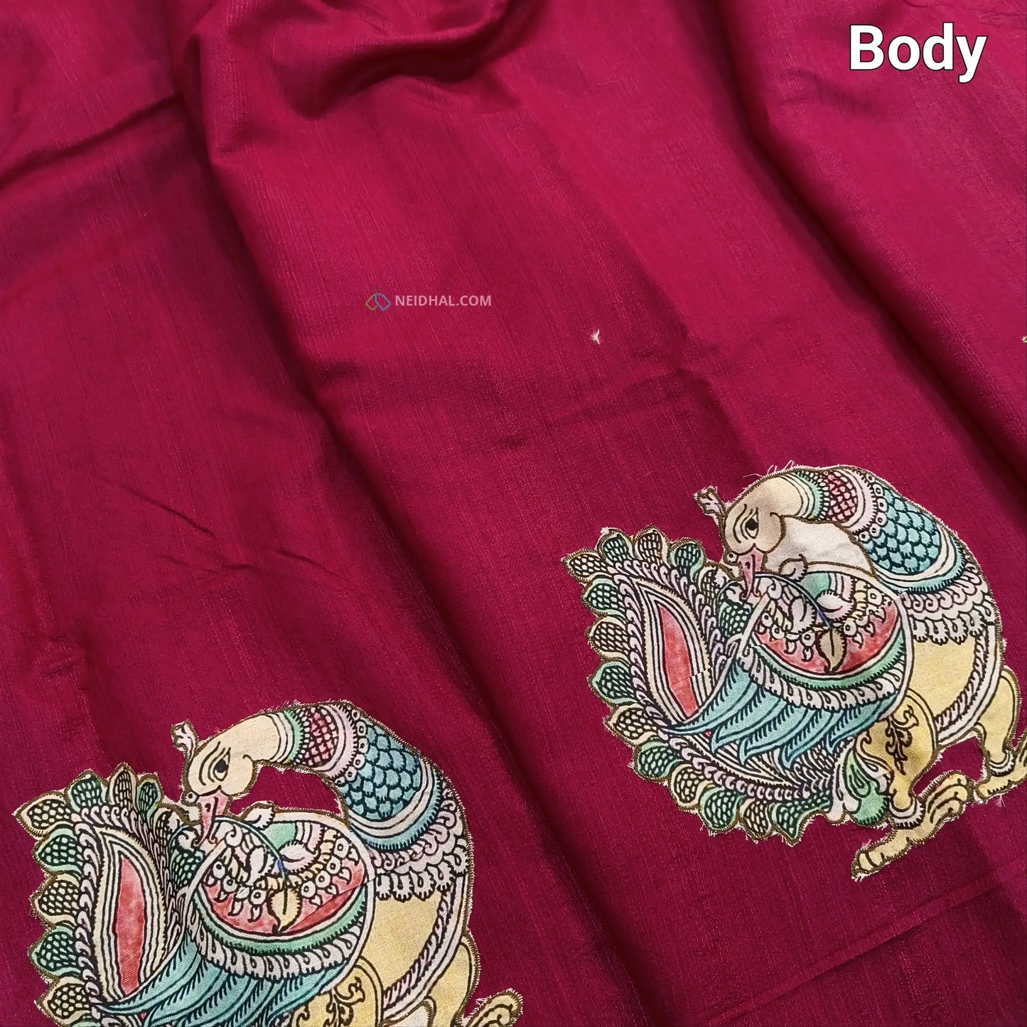 Pink semi jute silk saree ns30-Neidhal