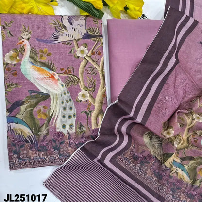 Pink semi linen salwar material jl251017-Neidhal