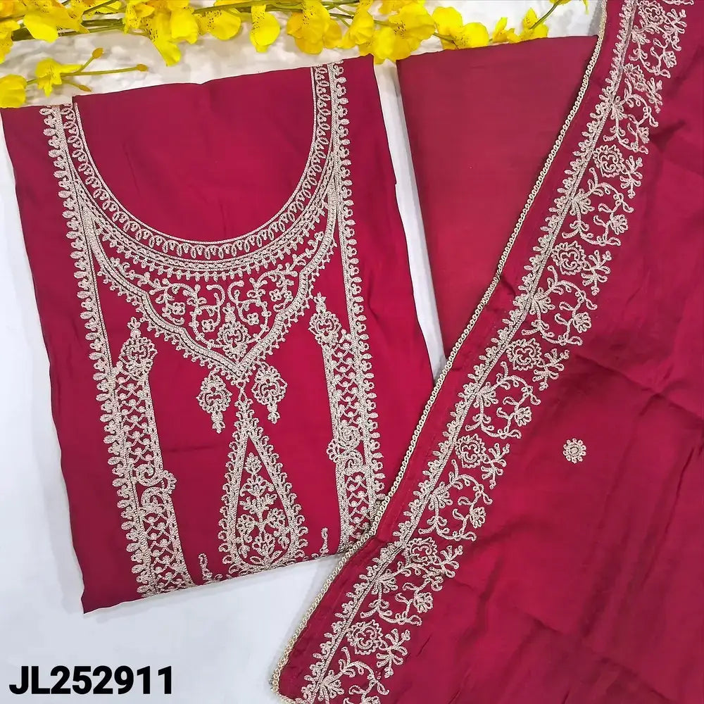 Pink silk cotton salwar material jl252911-Neidhal
