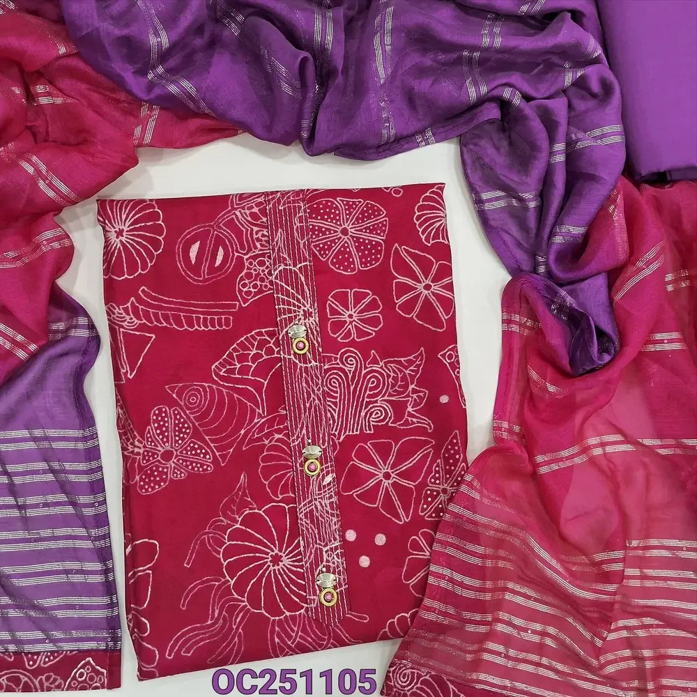 Pink silk cotton salwar material OC251105-Neidhal