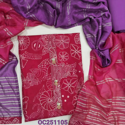 Pink silk cotton salwar material OC251105-Neidhal