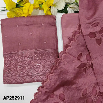 Pink silk linen kota salwar material ap252911-Neidhal