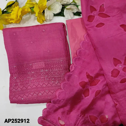 Pink silk linen kota salwar material ap252912-Neidhal