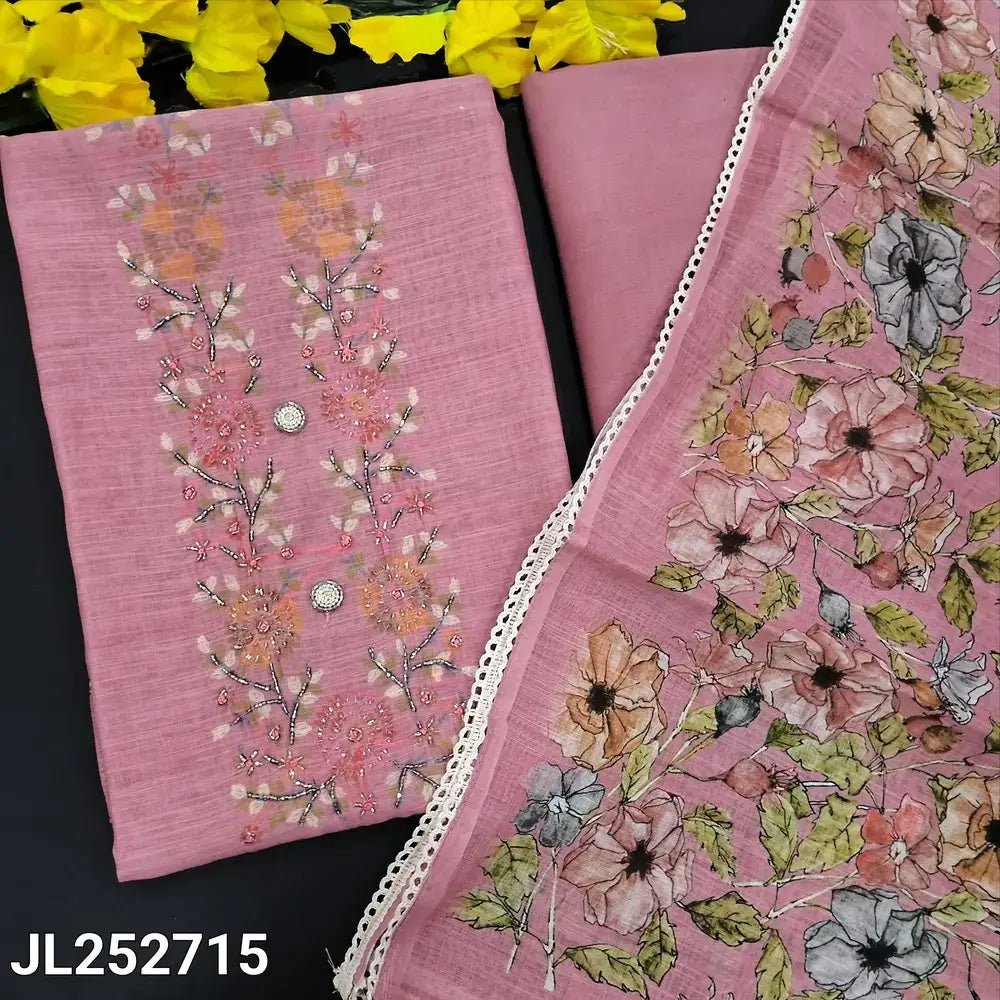 Pink slub silk cotton salwar material jl252715-Neidhal