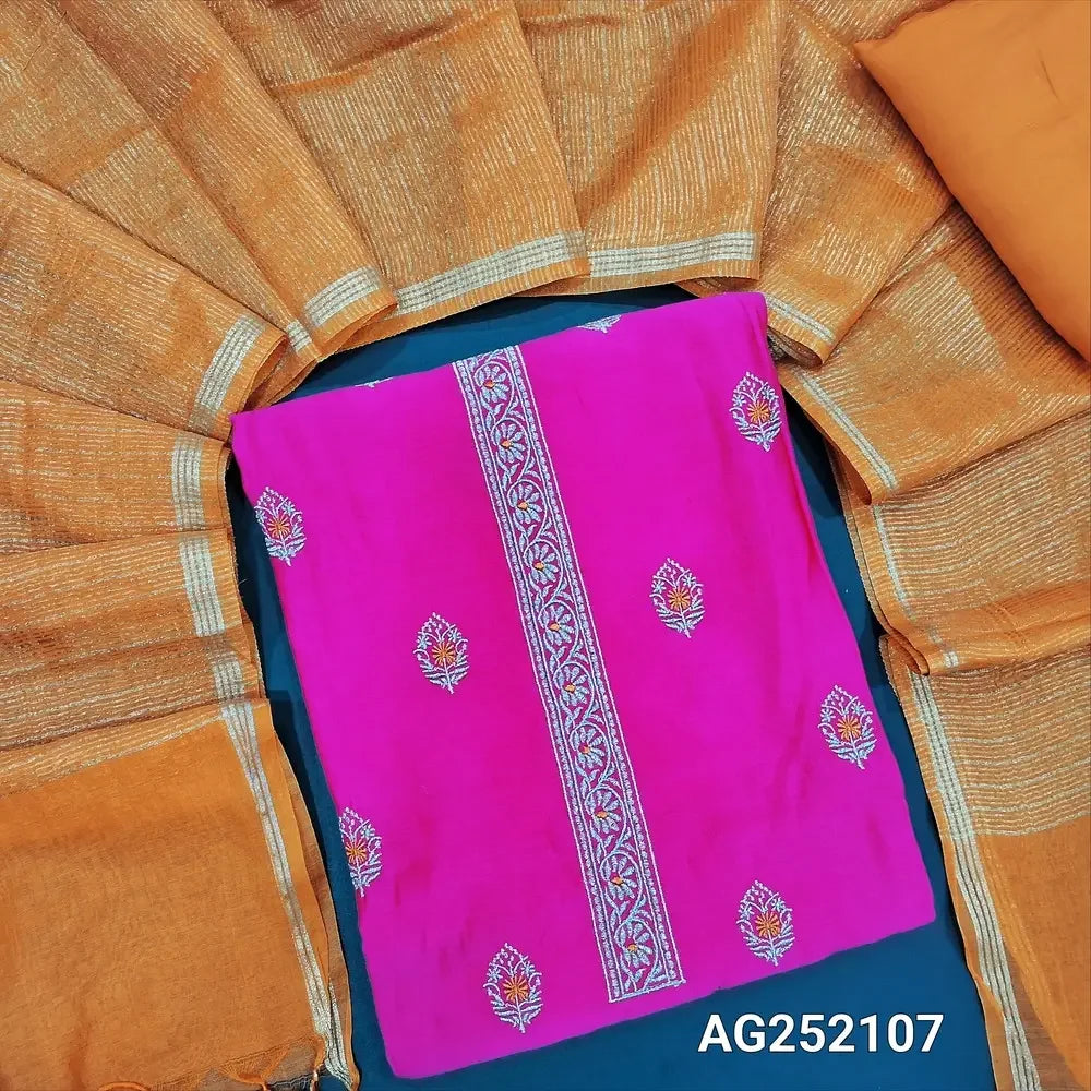 Pink soft silk cotton salwar material ag252107 Neidhal