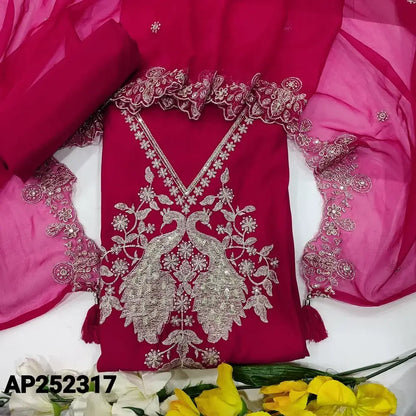 Pink soft silk cotton salwar material ap252317-Neidhal