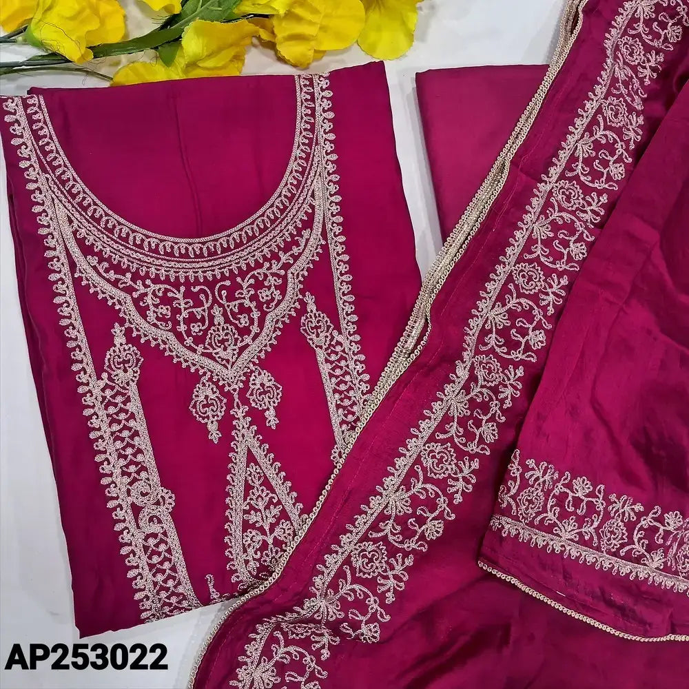 Pink soft silk cotton salwar material ap253022-Neidhal
