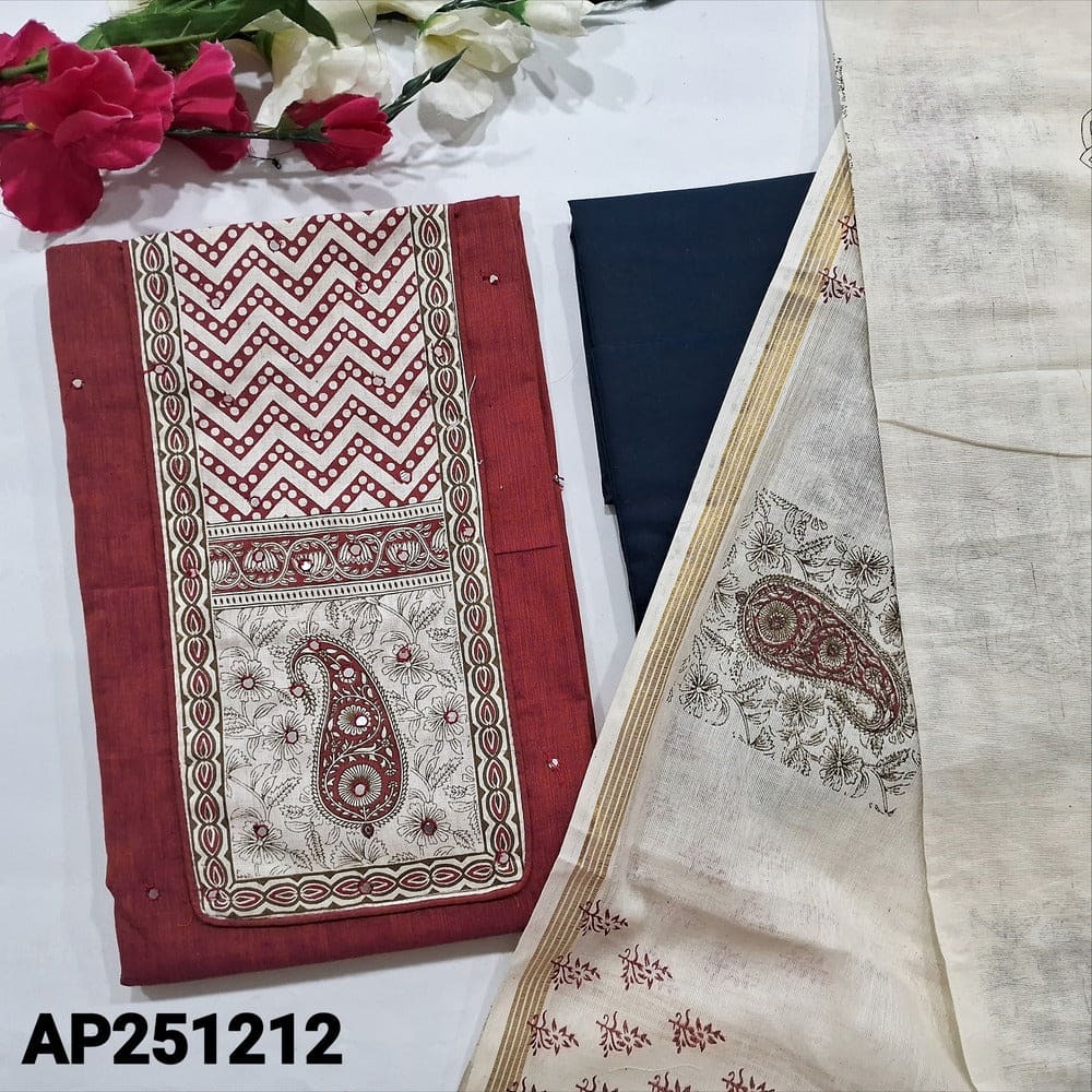 Pink south handloom cotton salwar material ap251212-Neidhal