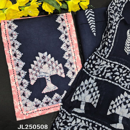 Pink wax batik jakard cotton salwar material jl250508-Neidhal