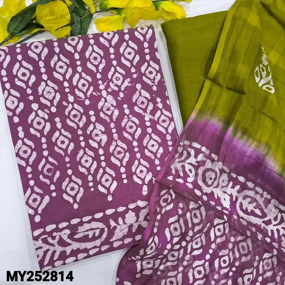 Pink wax batik soft cotton salwar material my252814-Neidhal