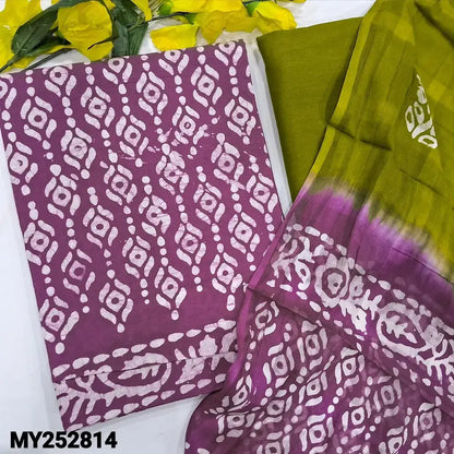 Pink wax batik soft cotton salwar material my252814-Neidhal