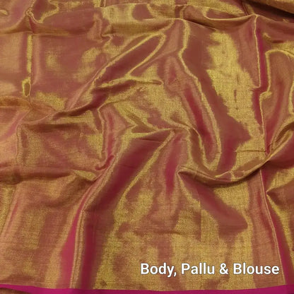 Pinkish gold tissue silk saree ns233-Neidhal
