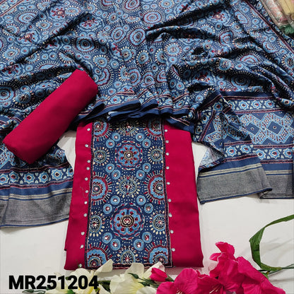 Pinkish maroon maslin silk salwar material mr251204-Neidhal