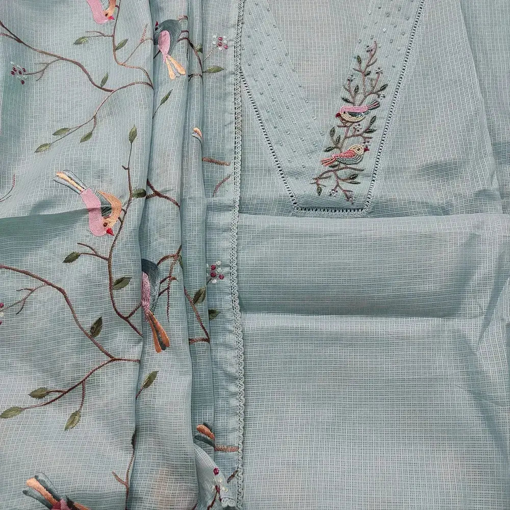 Powder blue kota salwar material ap251403-Neidhal
