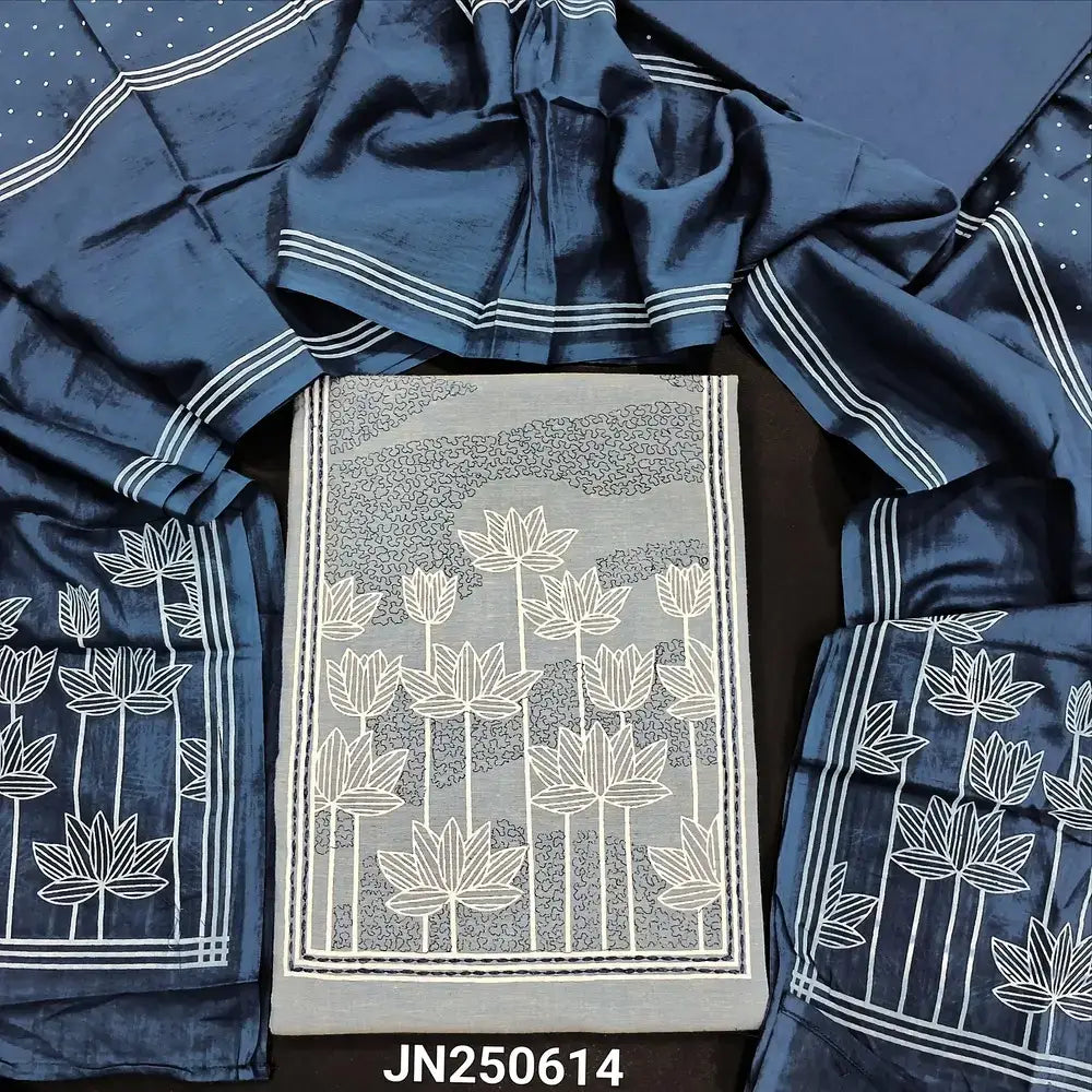 Powder blue premium handloom cotton salwar material jn250614-Neidhal