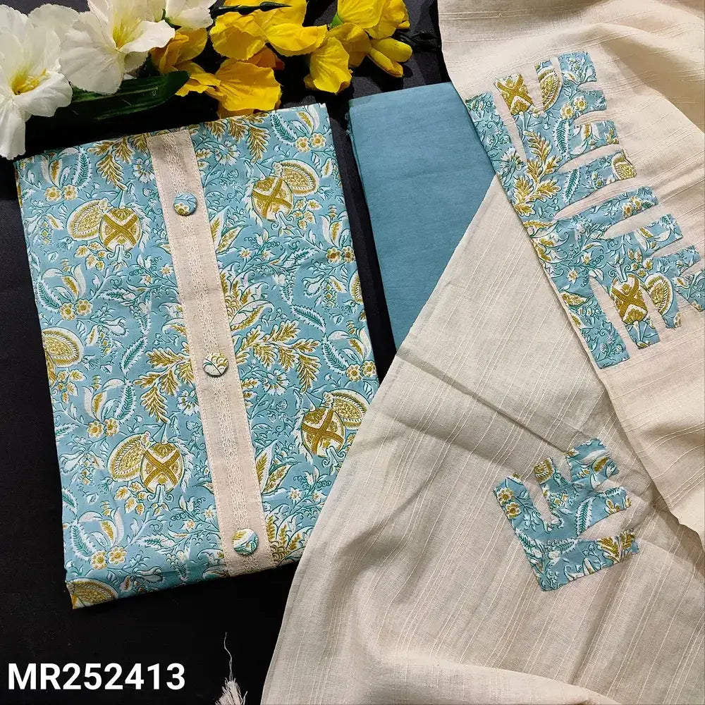 Powder blue printed soft cotton salwar material mr252413-Neidhal