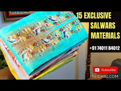 Black original batik dyed pure crepe georgette unstitched salwar material(thin fabric, lining needed)grey daman, grey silky bottom, pure crepe georgette dupatta with batik design. CODE NV241813