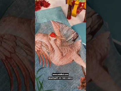 Blue digital printed semi linen unstitched salwar material(thin, lining needed)matching cotton bottom, digital printed semi linen dupatta. CODE JL251511