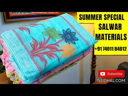 PREORDER SHIPPING AFTER 15 DAYS Designer dark maroon muslin silk unstitched salwar material(silky,lining needed) kalamkari printed all over, NO BOTTOM,kalamkari printed short width muslin silk dupatta. JN261016